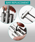 Adjustable Hole Saw Circle Cutter for Drywall Wood and Plaster, 1 3/16 to 11 3/4 Inches, bar replacement process shown