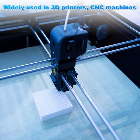 3D printer in action using LM12UU Linear Ball Bearings 12mm Bore 21mm Outer Diameter 30mm Length 4 Pack with rubber seals