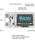 ESP32 LoRa V3 Development Board With 3000mAh Battery And 915MHz Antenna, 0.96 Inch OLED, labeled components view