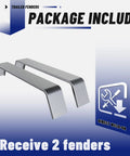 Tandem Axle Trailer Fenders 72 7/8 by 10 1/4 by 13 Inches Fits 13 to 15 Inch Tires with direct weld-on symbol
