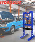 Six Ton H Frame Hydraulic Shop Press for Home Garage Heavy Duty Floor Model with Adjustable Height Bearing and U Joint Press