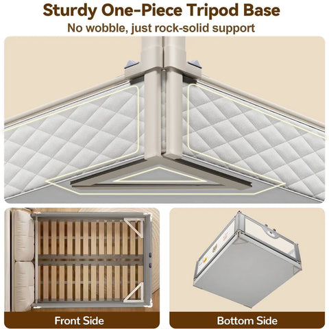Sturdy base of heightened bed guard rail for toddlers and kids, swing-down side rail fits twin to king mattress sizes.