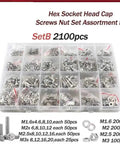 All In One DIY Friendly 304 Stainless Steel Socket Head Cap Screws And Allen Hex Bolts Kit With Nuts And Gaskets, organized set