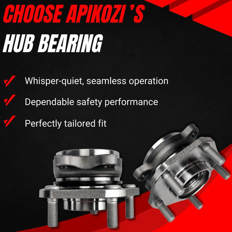 Front Wheel Hub And Bearing Assembly Fits Rogue 2014 2023 Qashqai 2017 2018 Rogue Sport 2017 2022 AWD FWD 5 Lug Bolt On Replacement