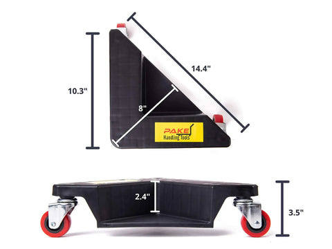Heavy Duty Furniture Caster Set With 3 Wheel Low Profile Design For Easy Moving, showing dimensions and 2 inch swivel casters.