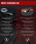 Comparison of Heavy Duty Synthetic Winch Rope Three Eighths Inch By Eighty Five Feet and standard rope on rocky terrain.