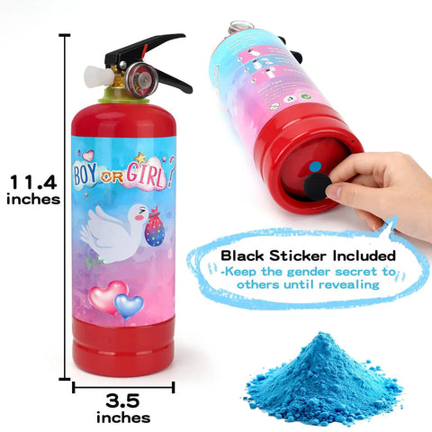 Extra Large Gender Reveal Fire Extinguisher 2 Pack Biodegradable Pink Blue Color Burst Kit For Chic Baby Shower Party Decor That Totally Slaps And Sets The Stage
