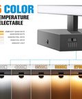 Image of 31.5 Inch Dimmable Black Vanity Light Over Mirror With 18W LED And 5CCT Color Temp Adjustments For Warmth Cool White Mood