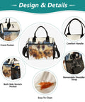 Desert Cowboy Insulated Lunch Bag For Women With Adjustable Shoulder Strap featuring various design details and compartments.
