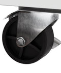 Smooth heavy duty caster wheel from Built Like A Tank Heavy Duty Commercial Milk Cooler Refrigerator for Schools And Cafeterias.