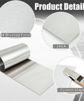 MorningRo 430 stainless steel sheet, 24 x 96 inches, 24ga, brushed finish, rolled sheet for panels and walls