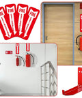 Universal Fire Extinguisher Wall Mount Kit For 5 To 40 Lb Units Includes Screws Gaskets Self Adhesive Safety Sign And Four Mount Hooks
