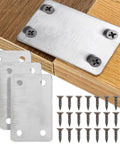 Heavy Duty Stainless Steel Corner Brackets Set Of Five Furniture Hardware With Mounting Screws Ultra Tough Shelf Support Connectors with screws.