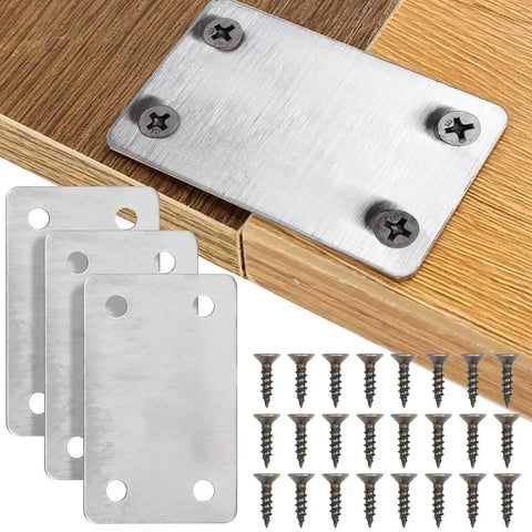 Heavy Duty Stainless Steel Corner Brackets Set Of Five Furniture Hardware With Mounting Screws Ultra Tough Shelf Support Connectors with screws.