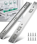 Full Extension Drawer Slides Side Mount 24 Inch Heavy Duty Ball Bearing Rails For Cabinets And Dressers 100 lb Capacity