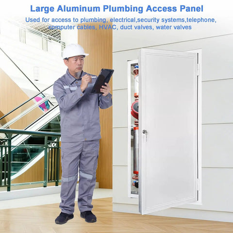 Large Smooth Paintable Access Panel For Drywall Seamless Wall Cover Flush Mount Door used for plumbing and electrical access.