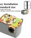 Well Pump Pressure Switch 40-60 PSI Adjustable Differential 1/4 Inch NPT Automatic Grey with easy installation instructions