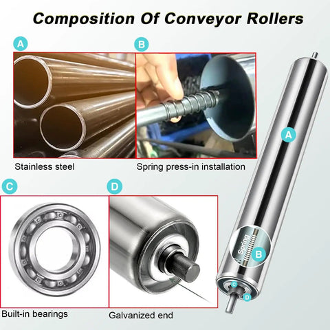 Two Pack Light Duty Roller Conveyor With Thick Galvanized Ends No Fuss Smooth Rolling Super Slick Rust Proof Finish Built Legit For Busy Docks Warehouses And Shipping Floors