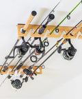 Stillwater Fishing Pole Holders For Garage Wall And Ceiling Storage Rack Holds 8 Rods Or Combos Up To 40 Lbs In Solid Wood