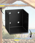 Heavy Duty Pergola Wall Mount Bracket Set For 4x4 And 4x6 Posts, 11 Gauge Steel With Black Powder Coat, Universal Joist Hanger