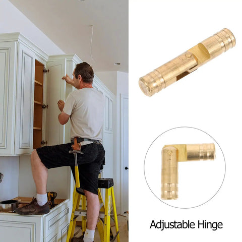 Copper Barrel Hinges For Jewelry Boxes And Gift Cases, Hidden Concealed Small Hinges, Golden Retro Style With Easy Install