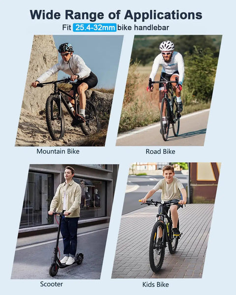 120dB Bike Horn With Anti Theft Alarm, Wireless Remote, USB C Rechargeable, Suspension Mount, IPX5 Waterproof, Great For E Bikes, Scooters And Kids Bicycles, Loud Electric Bicycle Horn