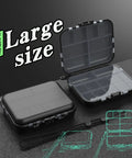 Five Pack Mini Plastic Tackle Boxes For Small Tackle Box Organization And Fishing Gear Storage, double-layer design open view