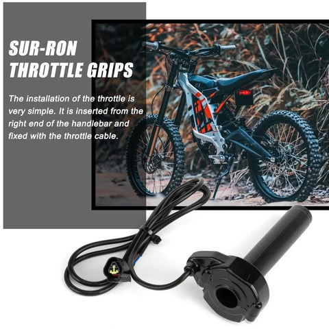 Rolling Bearing Electric Throttle Handle Grips For Sur Ron Light Bee X S And Segway X160 X260 22mm 7 8 Inch Handlebar Upgrade With Smooth Rolling Bearings Factory Stock Controller Only