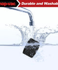 Foam Sleeve Filter Replacements For 1 Gallon Wet Dry Vacuum Cleaners, 3 Pack, Easy To Clean, shown under running water
