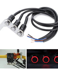 Three Button Motorcycle Handlebar Switch With Stainless Steel Headlight All In One Horn And Turn Signal Controls Left Side Mount 60cm Copper Wire Harness For Motorcycle ATV Dirt Bike Electric Bike Weatherproof