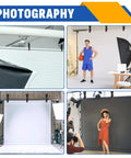 12 Pack Plastic Spring Clamps Set With 3.5 Inch 4.5 Inch And 6 Inch holding photography backdrops in studio setup