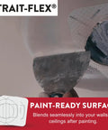 Applying Drywall Patch Kit Perma Patch For Quick, Easy Drywall Repair With Smooth Finish, 8x8 inch patch on wall