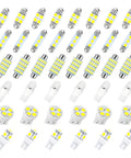 42 Piece Car Interior LED Light Kit 194 LED Bulbs DE3175 T10 31mm 41mm Dome Map Door Tail Light License Plate Universal Fit