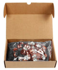 Box containing aluminum flip-off caps for Easy Grip 20mm Manual Crimper Hand Sealing Machine For Aluminum Caps Including 10 10ml Vials Stoppers And Caps