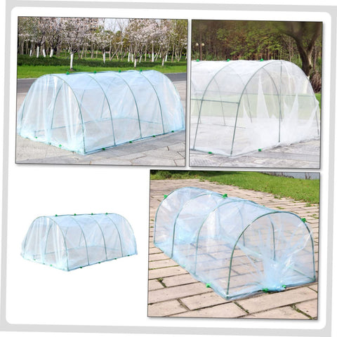 No Fuss Outdoor Plant Greenhouse Kit With Easy Install Bracket And Clear PE Cover For Flowers And Veggies Portable Indoor Outdoor Garden Shelter Durable Plastic Frame For All Season Plant Protection