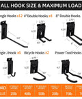 Heavy Duty Slat Wall Hook Set 28 Piece Garage Storage Kit With Locking Hooks For Slatwall Panels size and load chart