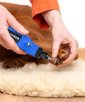 Person using Cordless Rotary Tool Kit With 5 Variable Speeds And 70 Accessories USB C Charging 3 7 Volt Battery Power.