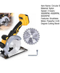 Heavy Hitter 6 Inch Cordless Circular Saw Featuring Brushless Motor 20 Volt Battery Compatible Knockout 3 Speed Settings with T.C.T saw blade.