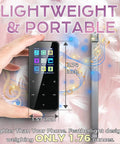 Compact design of 80GB Bluetooth MP3 Player With HiFi Sound Portable Music Player for On The Go, showing 3.74 and 1.57 inch dimensions.