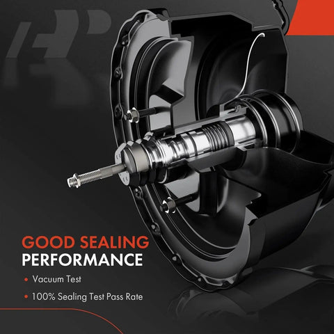 Rock Solid Plug And Play Vacuum Brake Booster Fits Jeep Cherokee 1997 Through 2001 2.5L And 4.0L Engines cutaway view showcasing dual diaphragm and steel construction.
