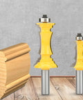 Pro Grade Crown Router Bits Set for Decorative Moldings, Durable Carbide Alloy Construction, Half Inch Shank, Two Piece Pack