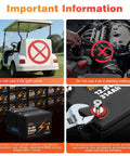 Image showing important usage information for Beefy 12.8V LiFePO4 Battery With Bluetooth 200A BMS Over Fifteen Thousand Deep Cycles.