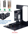 Thunderbolt Four External GPU Enclosure With USB Four Support For NVIDIA And AMD Graphics Cards featuring single, dual, triple-slot compatibility.