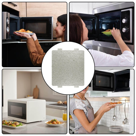 Two Pack Microwave Waveguide Covers Replacement 4.7 By 3.9 Inch Mica Sheets Heat Resistant Cut To Size for kitchen use