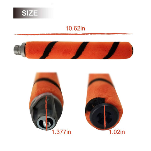 2 Pack Replacement Brush Roll For Shark Apex DuoClean Vacuums And UV700 Series Keeps Suction Strong With Easy Hair Removal For AX950 AX951 AZ1000 AZ1000W AZ1002 NV830 NV831 NV835 ZU700C ZU701 ZU780 ZU782 ZU785 ZU881, showing brush roll size details