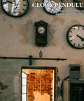 Vintage wall with clocks, featuring Two Pack Cuckoo Clock Weights With Chains For Mechanical Pendulum Movement Replacement Parts