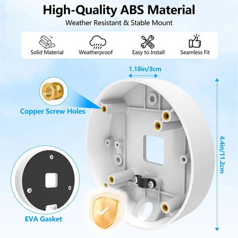 Plug And Play Outdoor Electrical Box Bracket For Ring Blink Wyze Nest And Eufy Floodlight Cameras With No Sweat Wall Mount Install And Helluva Secure Grip For Your Setup