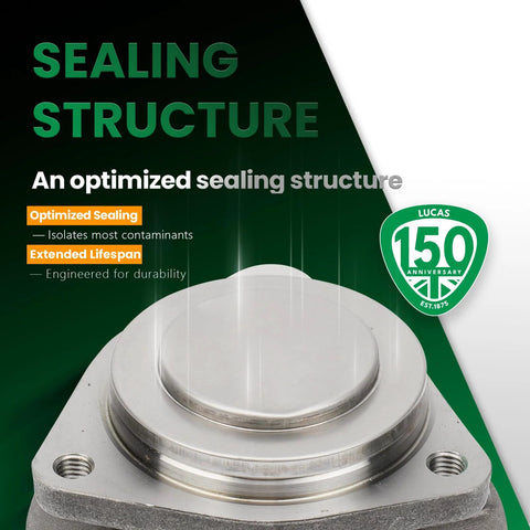 Close-up of Front Wheel Hub Bearing Assembly highlighting sealing structure, optimized for durability, for 2012-2020 Dodge, Chrysler.