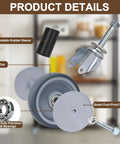 Close-up of 2 Inch Expanding Stem Caster Wheels Set Of Four Furniture Swivel Rollers With Five Adapter Sleeves detail showing components.