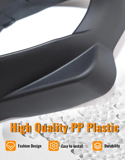 Close up of matte black headlight cover made of high-quality PP plastic for Headlight Covers For Raptor 700 Front Left And Right Bezel Trim.